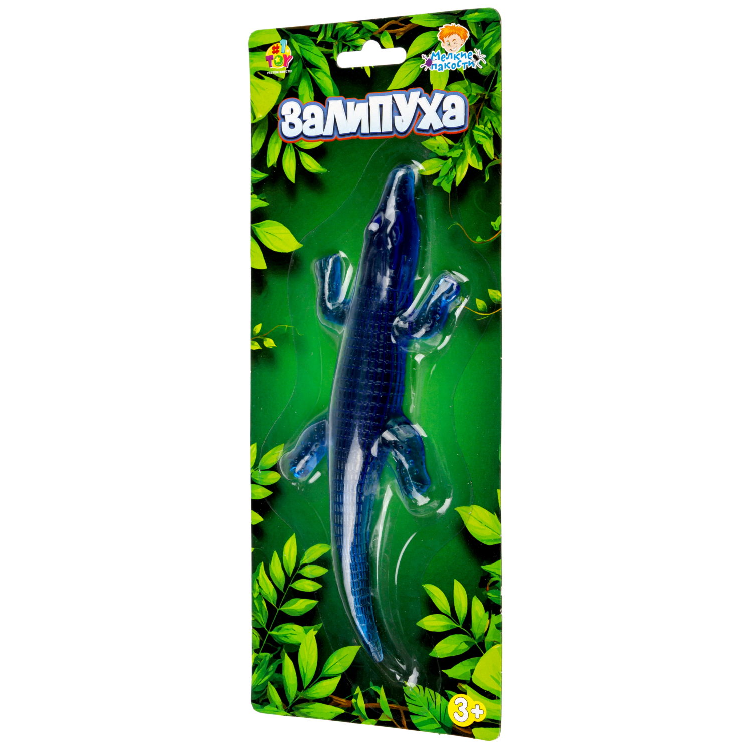 Жмяка липучая 1TOY Залипуха Крокодил, лизун