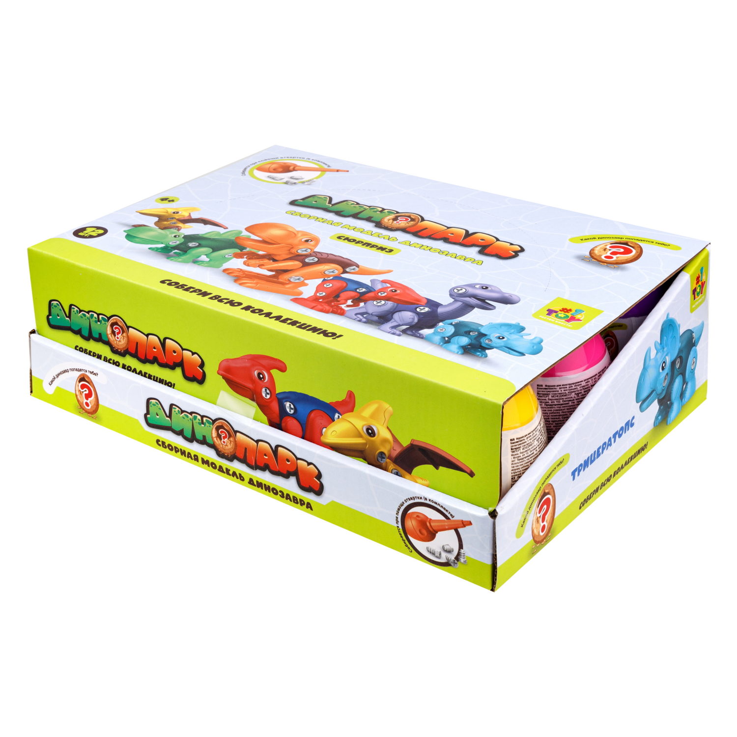 1toy Динопарк «Яйцо с динозавром» (в асс. 6 видов, д/б 12 шт.)