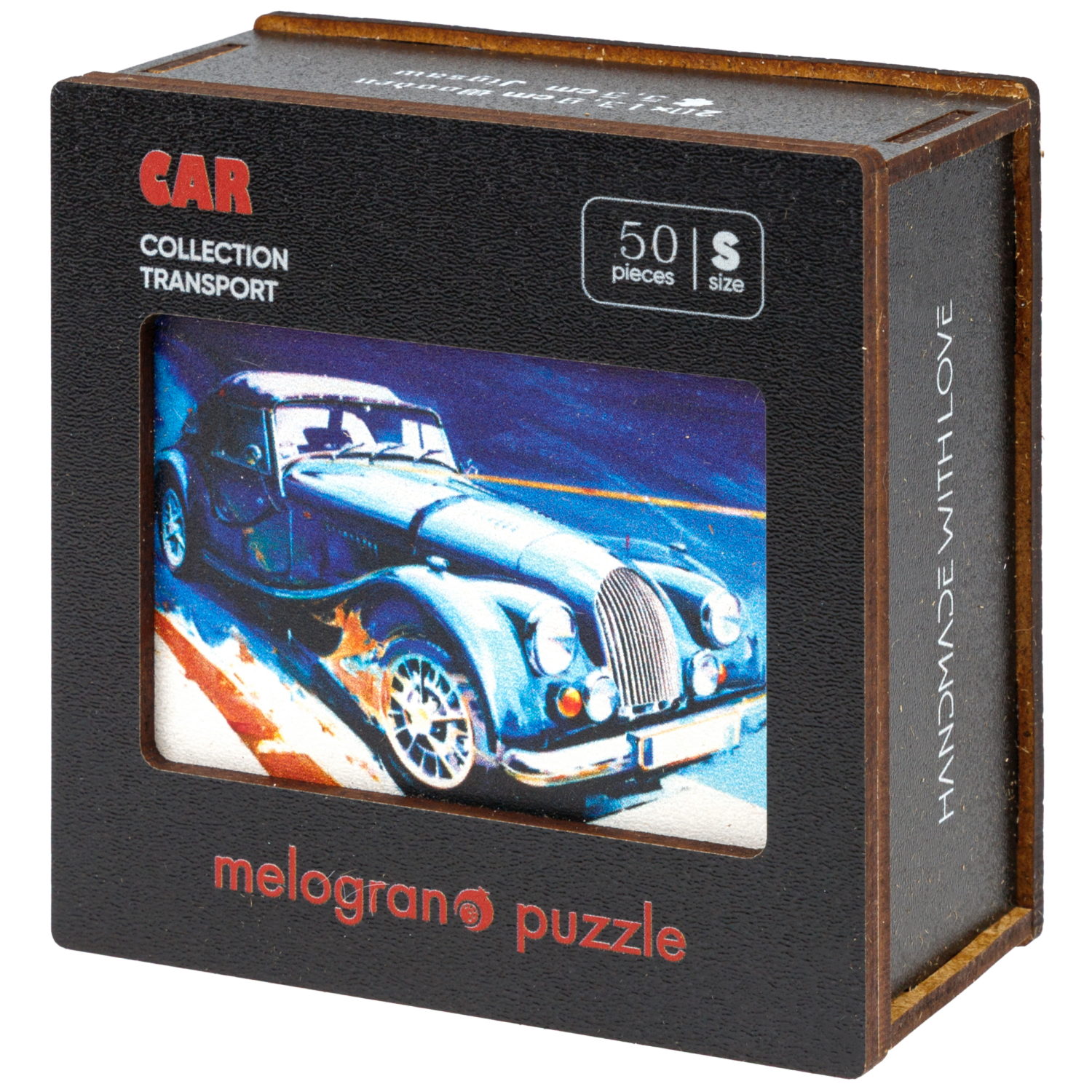 Деревянные пазлы CollectionTransport Автомобиль классический, 50 деталей, 20х13,9 см