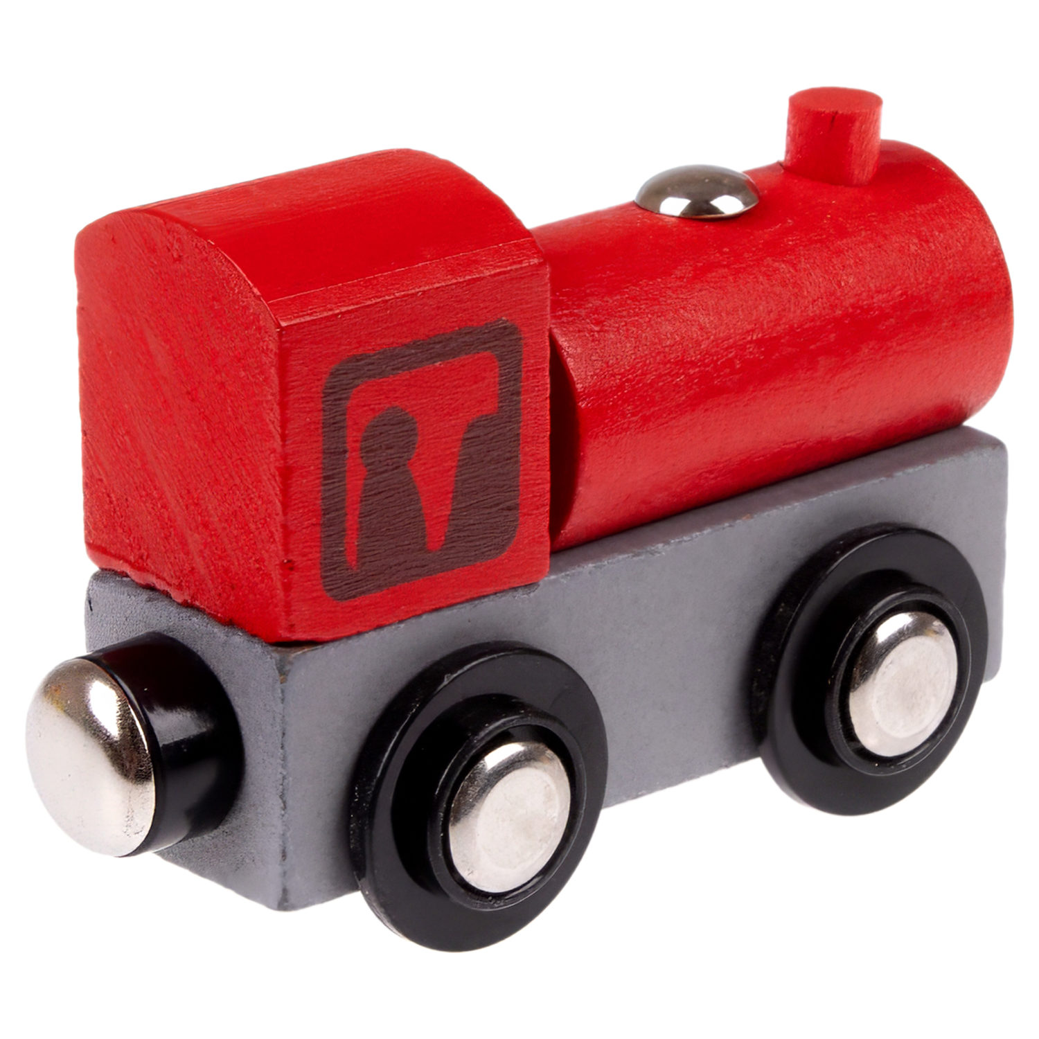 1TOY Goodok наб. аксессуаров для ж/д «Грузовой пункт»:дерев.вращ.подъемный кран с магнитом,дерев.поездом с 3вагонами и 5 грузами на магнитах,кор.