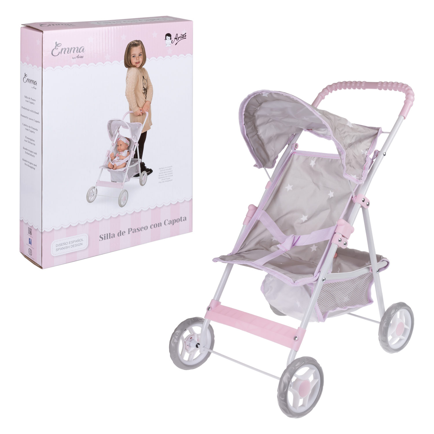 Коляска для кукол Arias детская, прогулочная, сидячая