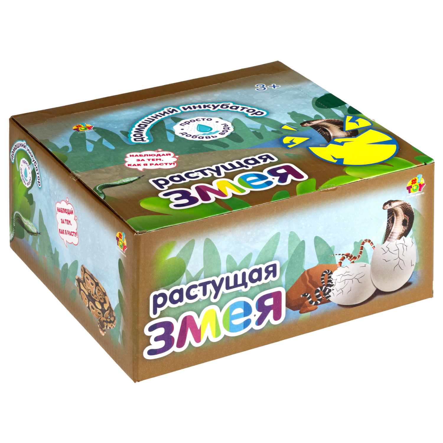 Набор для выращивания 1TOY Домашний инкубатор, растущая игрушка Змея