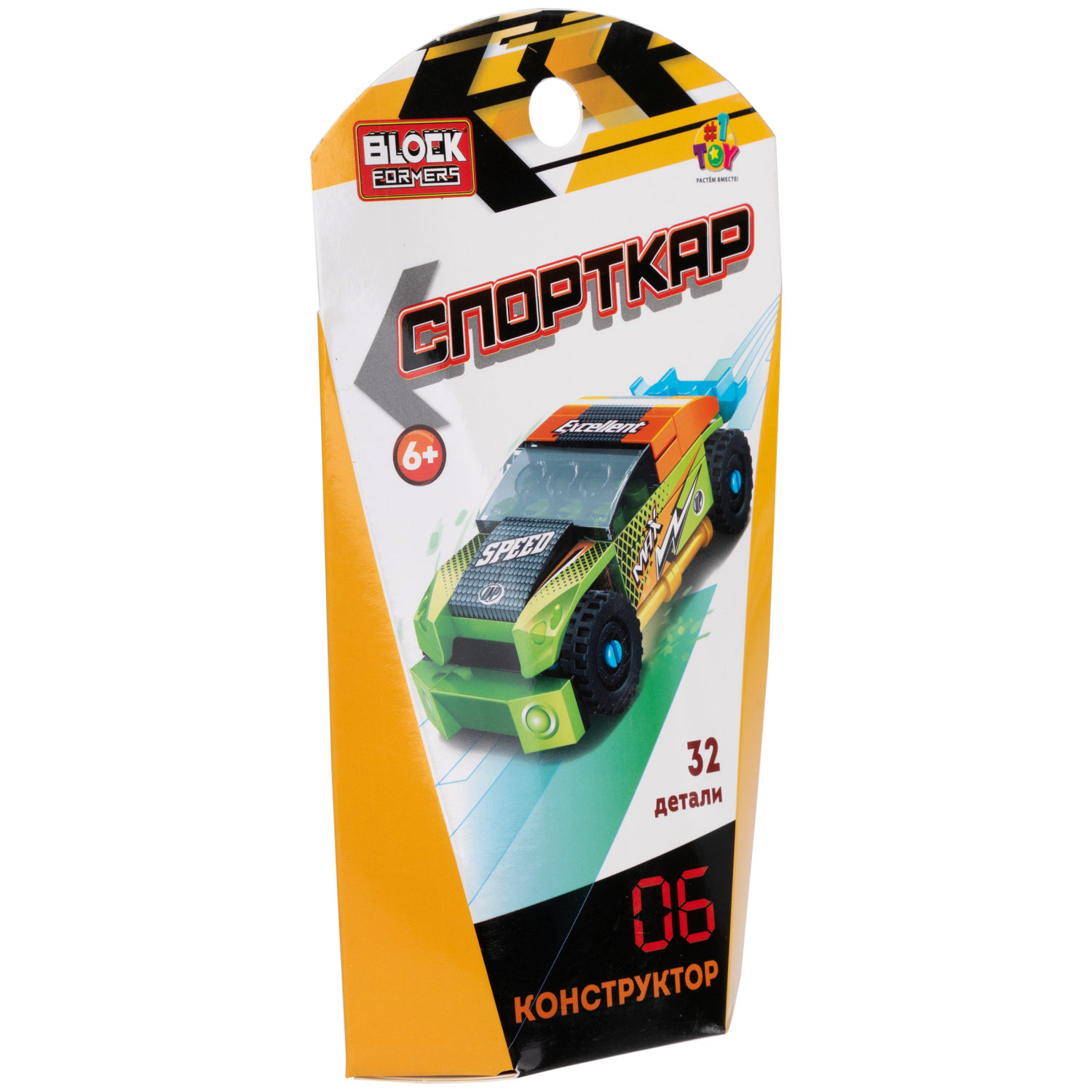 1TOY конструктор Blockformers "Спорткар", в ассортименте 6 видов