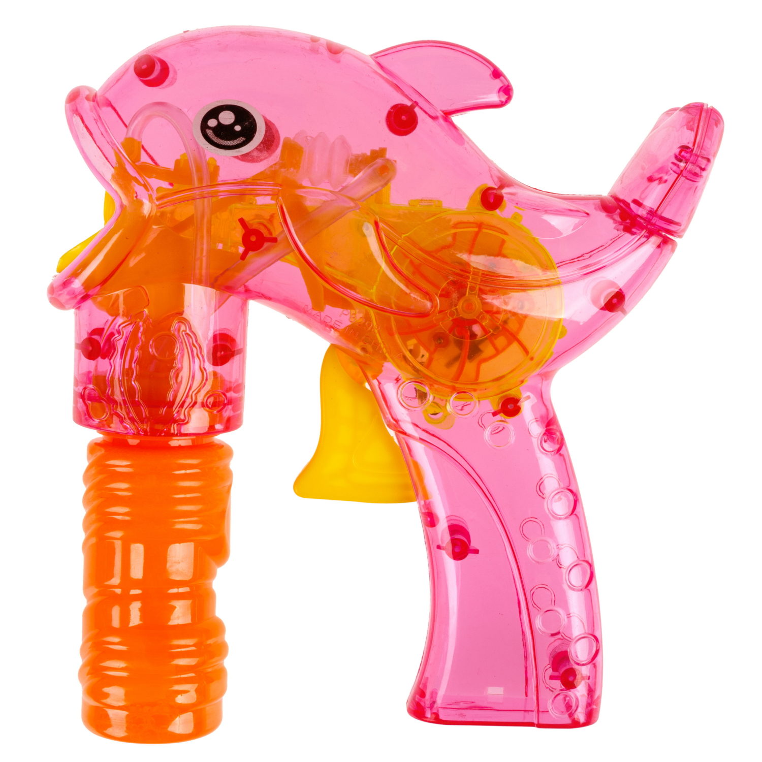 Пистолет для пускания мыльных пузырей 1TOY Мы-шарики! в виде дельфина, со световыми эффектами, 2*50 мл