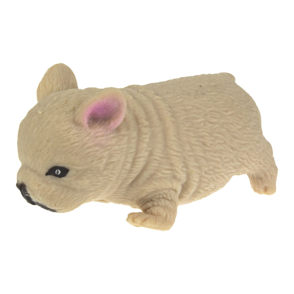 Антистресс-игрушка для рук 1TOY Крутой замес Бульдог белый, жмякалка, мялка, тянучка, 8,5 см