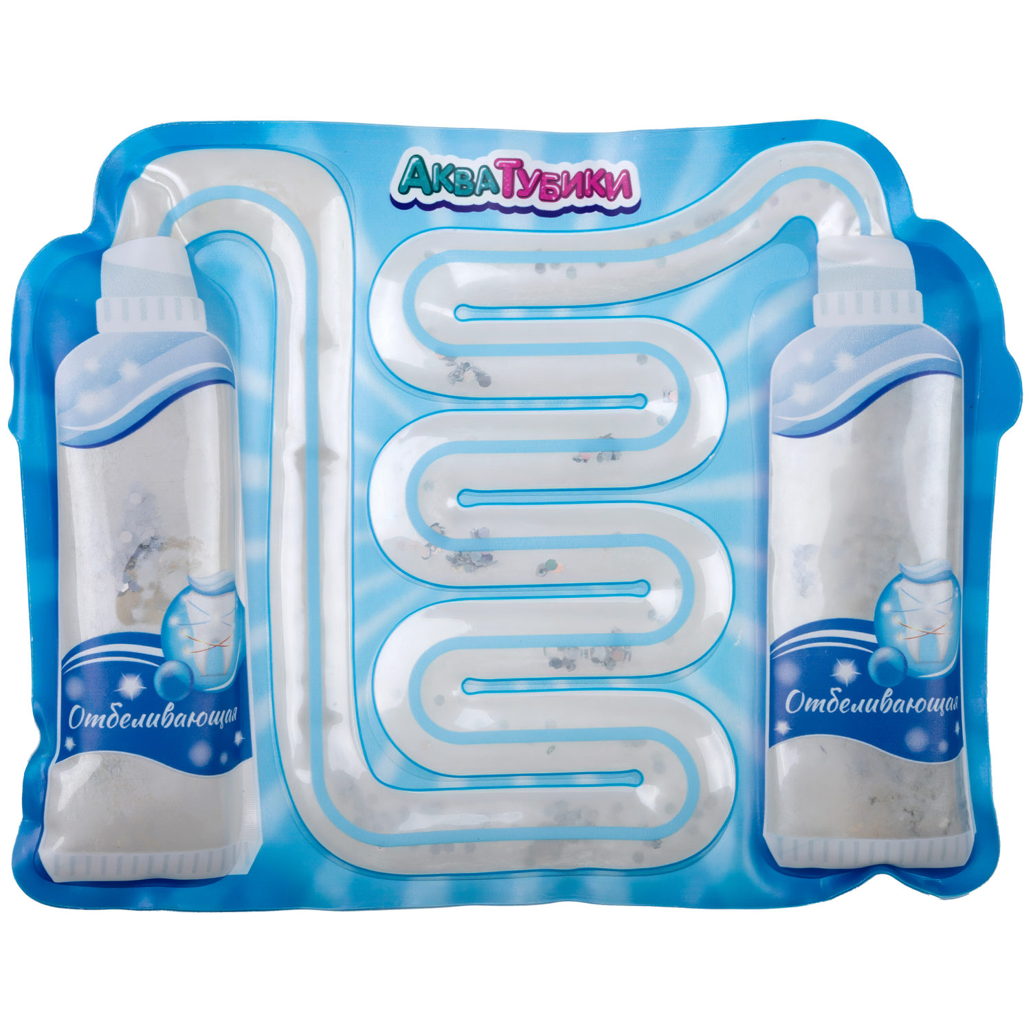 Акватубики 1TOY Зубная паста Отбеливающая, антистресс переливайка