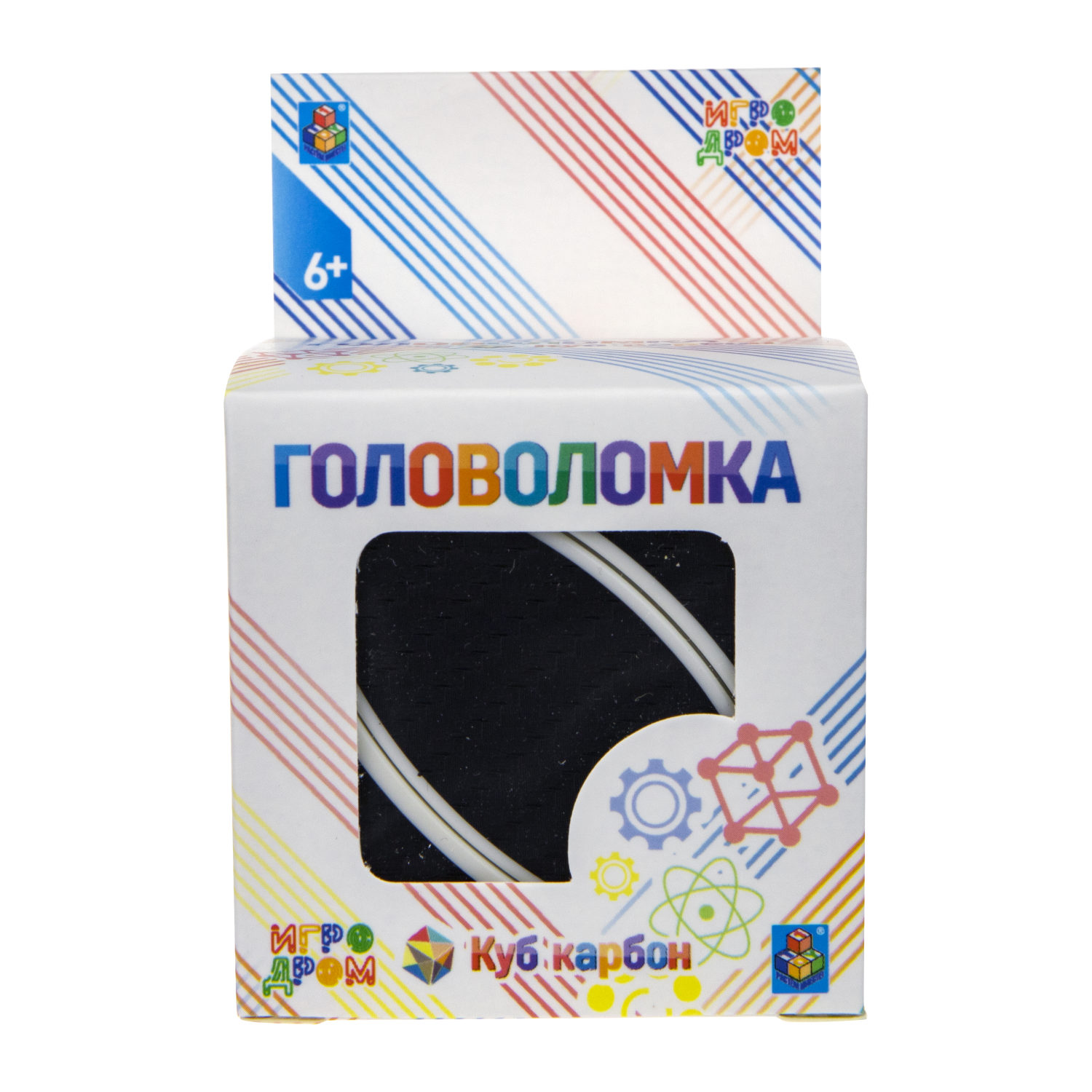 Игрушка прикол-антистресс 1TOY головоломка "Куб карбон", лепестки