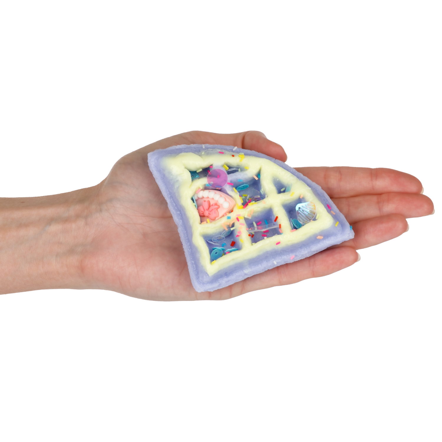 Игрушка-антистресс 1TOY Крутой замес «Няшка-вкусняшка», «Вафля бельгийская с посыпками», с колокольчиком, в ассортименте