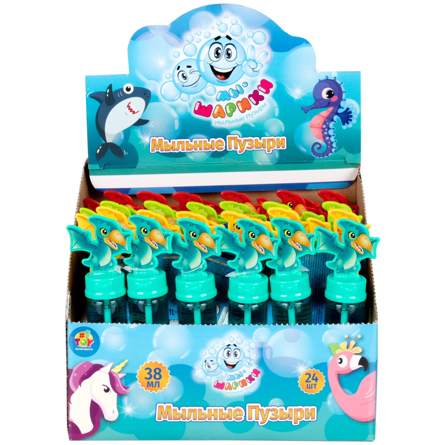 Мыльные пузыри 1TOY Мы-шарики! Динозавр птеродактиль, 38 мл, в ассортименте