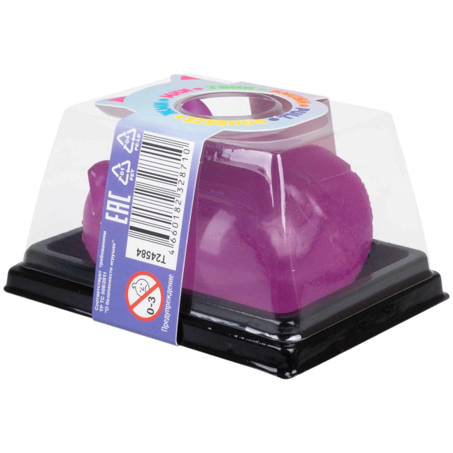 Антистресс-игрушка для рук 1TOY Крутой замес Супергель котик 4 цвета в ассортименте, 6*7,7 см