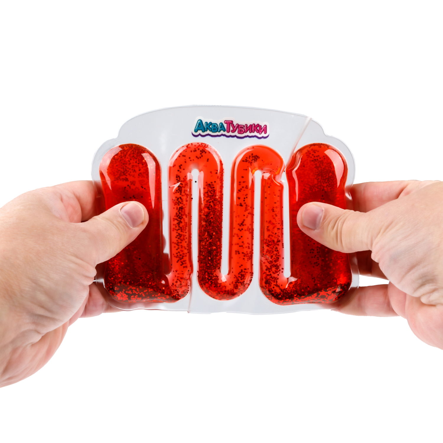 Акватубики переливайка 1TOY «Салют» скользун с водой внутри, антистресс для рук, жмякалка, 4 цвета в ассортименте