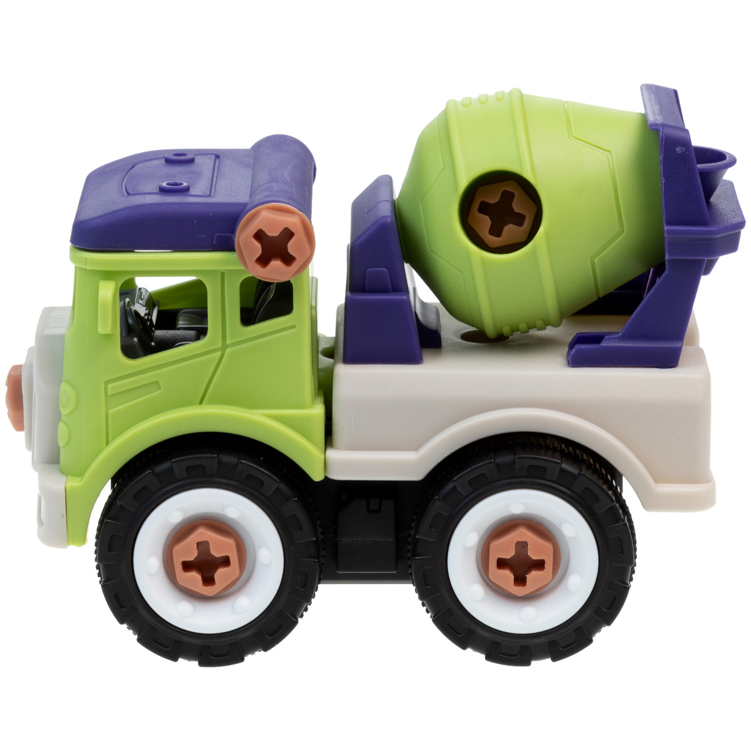 Бетономешалка игрушка 1TOY Новостройка конструктор машинка, 35 деталей