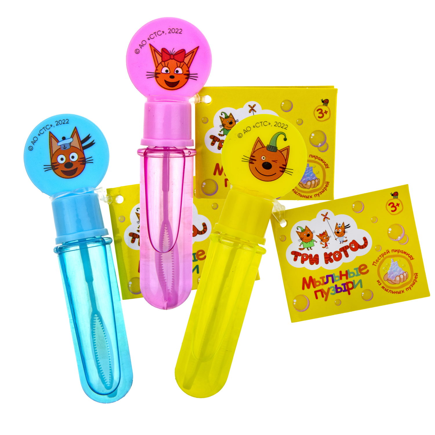 Мыльные пузыри нелопающиеся 1TOY Три Кота колба с кругляшом 10 мл