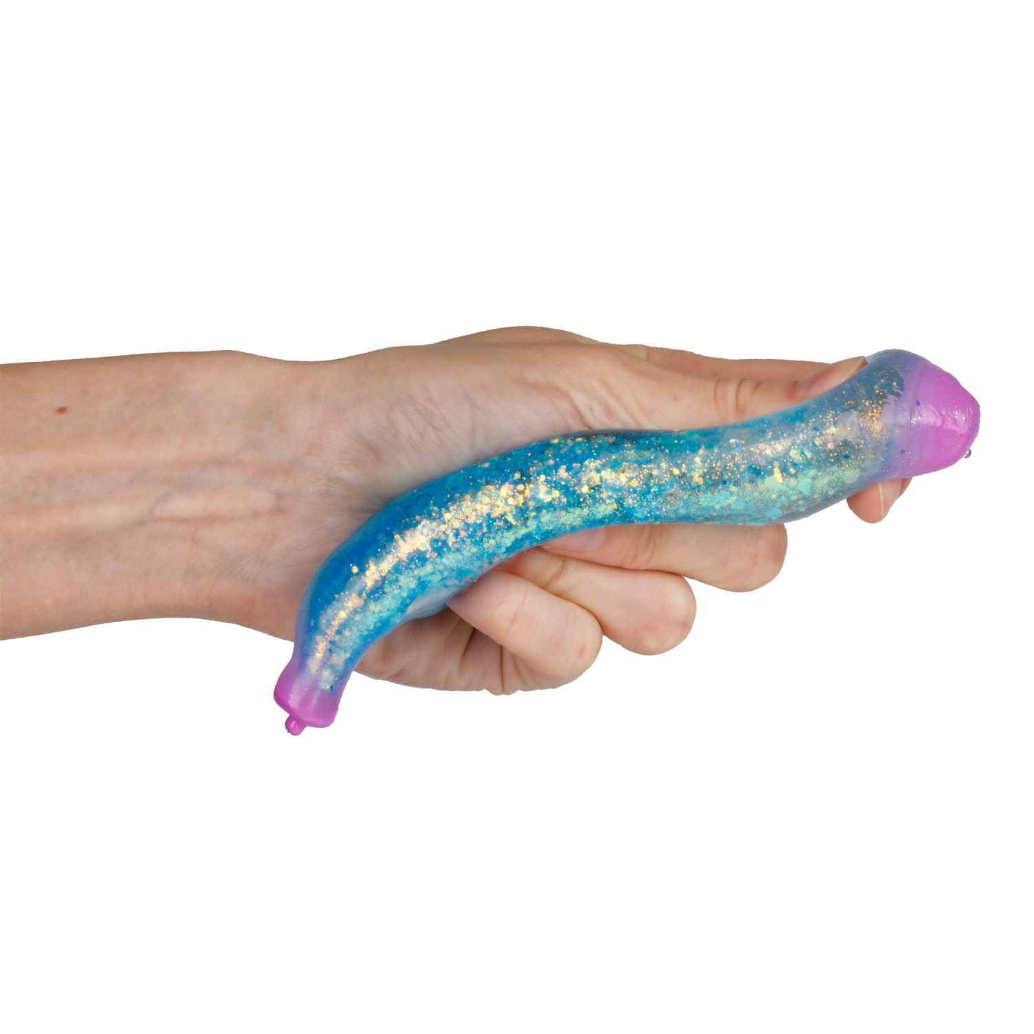 Антистресс-игрушка для рук 1TOY Крутой замес Супергель Банан с блестками, 11 см, 6 цветов в ассортименте