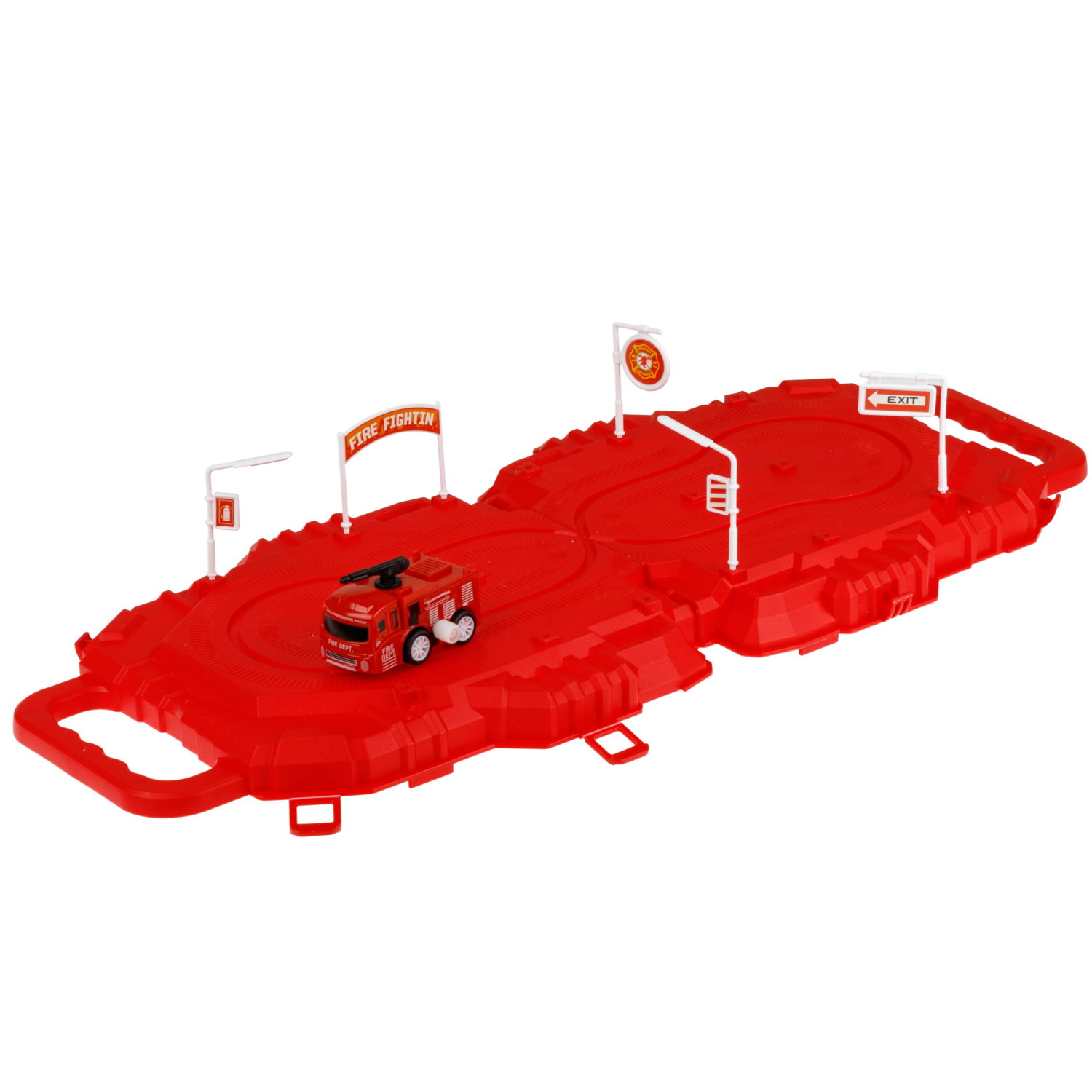 Игровой набор 1TOY Пазл-трек "Экстренные службы пожарная команда" с машинкой, 15 деталей