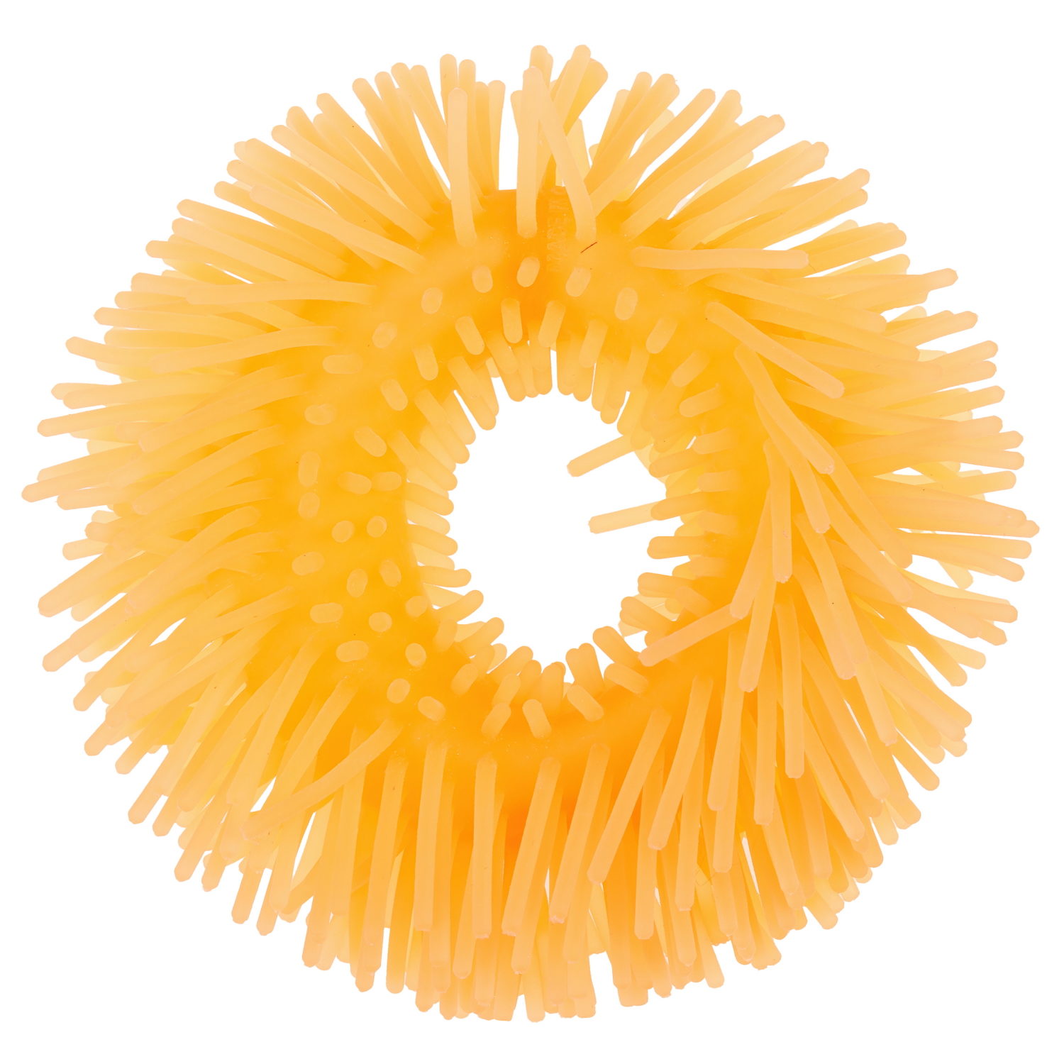 1TOY эластичный браслет-антистресс ЛАПША, однотонный, светится в темноте, оранжевый