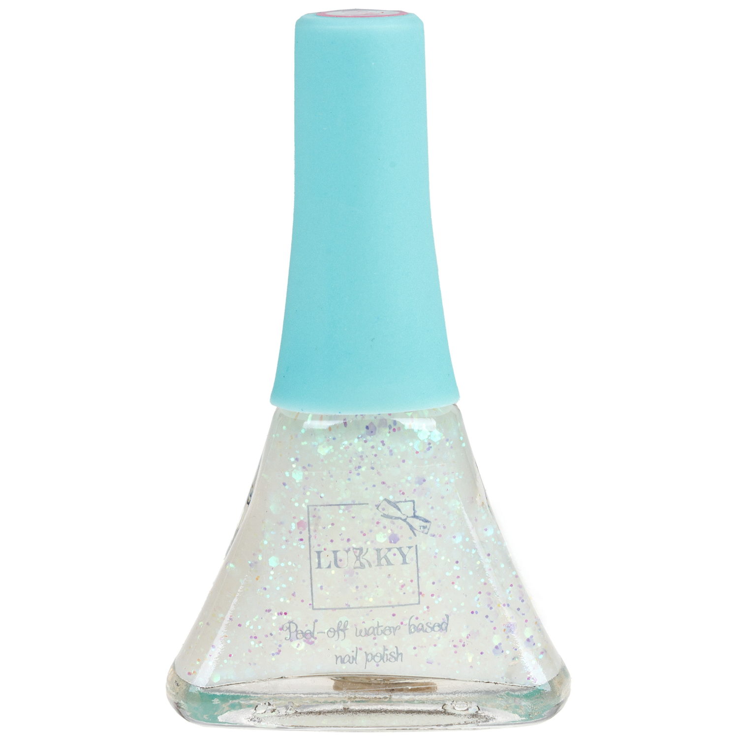 Детский лак для ногтей на водной основе с блестками Lukky, Конфетти, безопасный, цвет 01К, перламутр, блистер, 5,5 мл