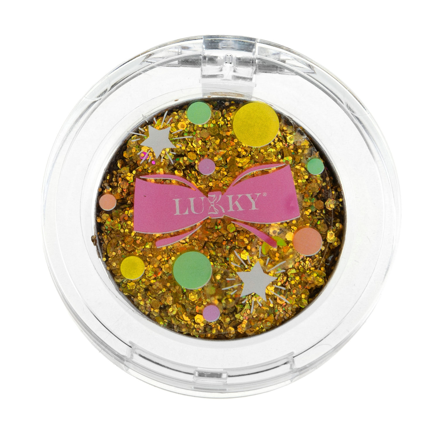 Lukky Блестки для лица, тела и волос 1 г, золотой цвет, аппликатор, блистер