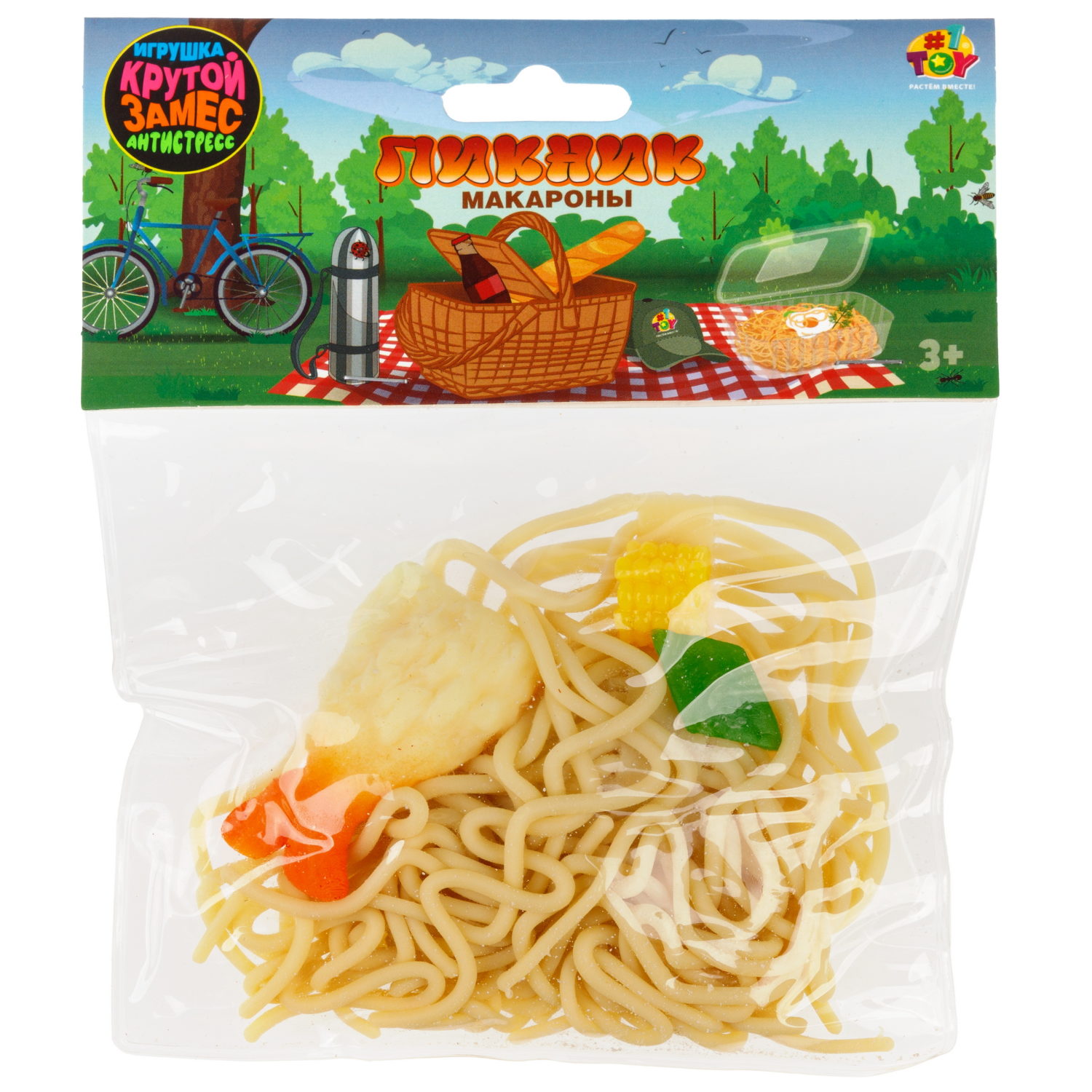 Игрушка-антистресс 1TOY Крутой замес «Макароны», в ассортименте