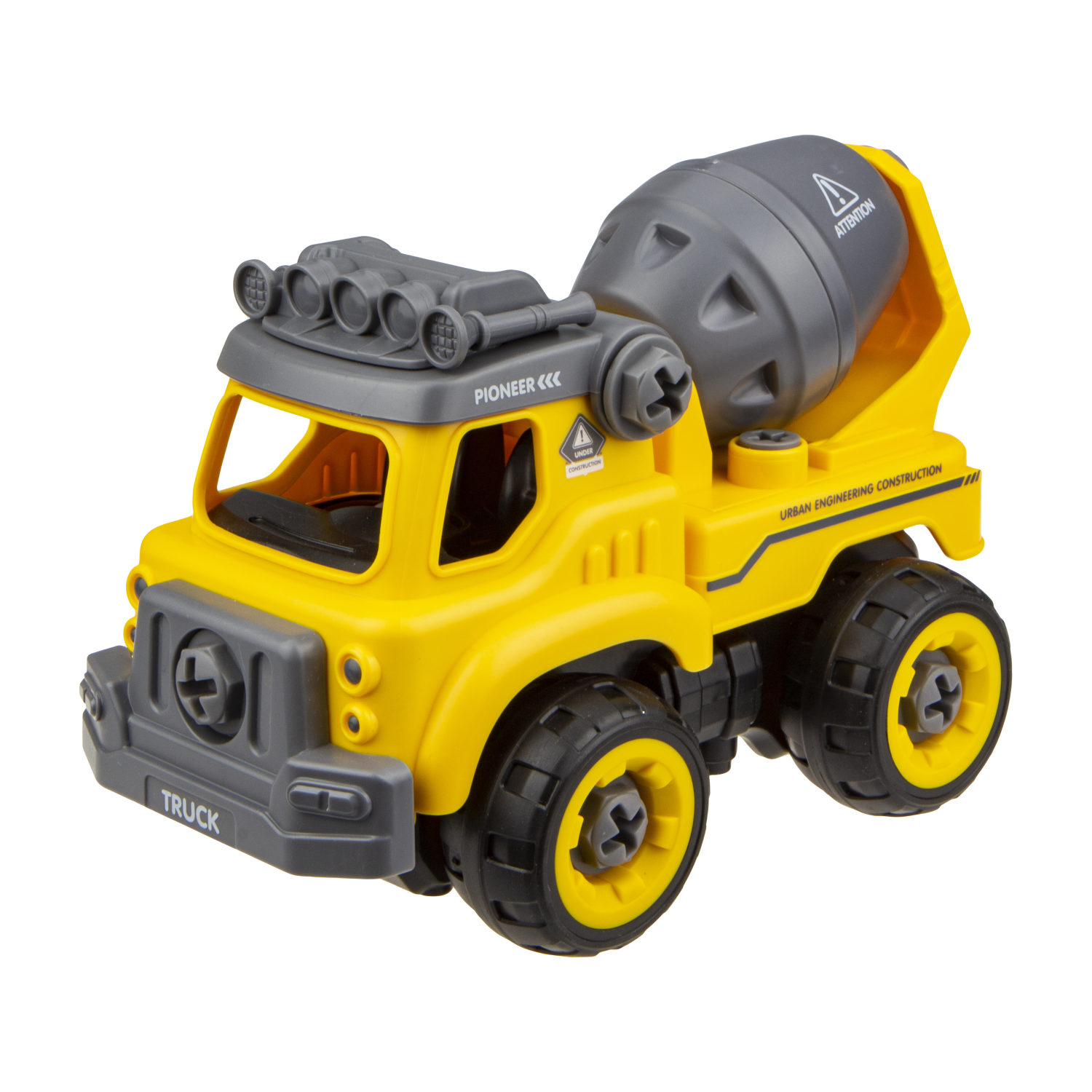 Машинка - конструктор 1TOY Горстрой Бетономешалка игрушка, с шуруповертом и отверткой