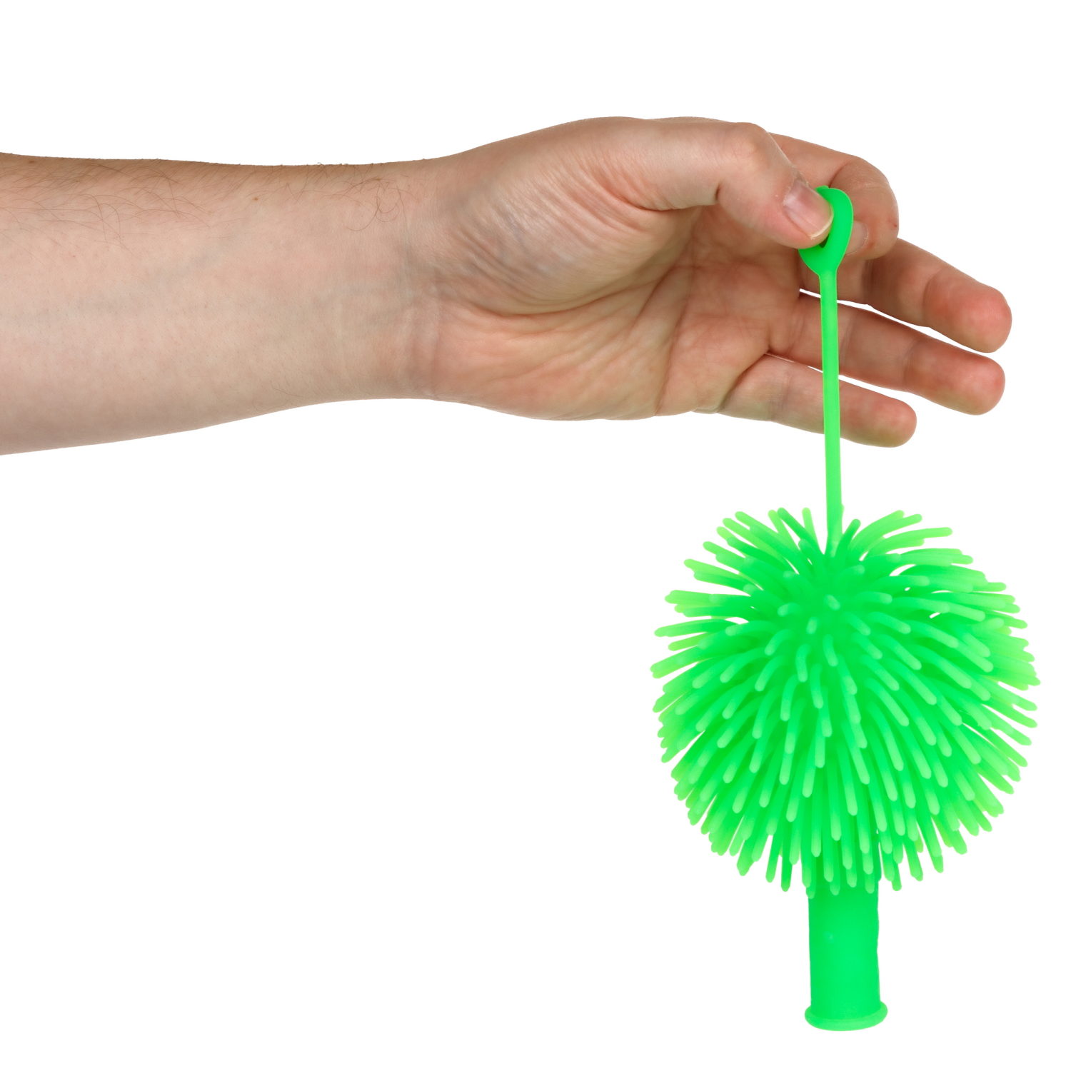 Игрушка ДУТИКИ 1TOY Ёжик йо-йо, максимальный размер 20 см, зелёный