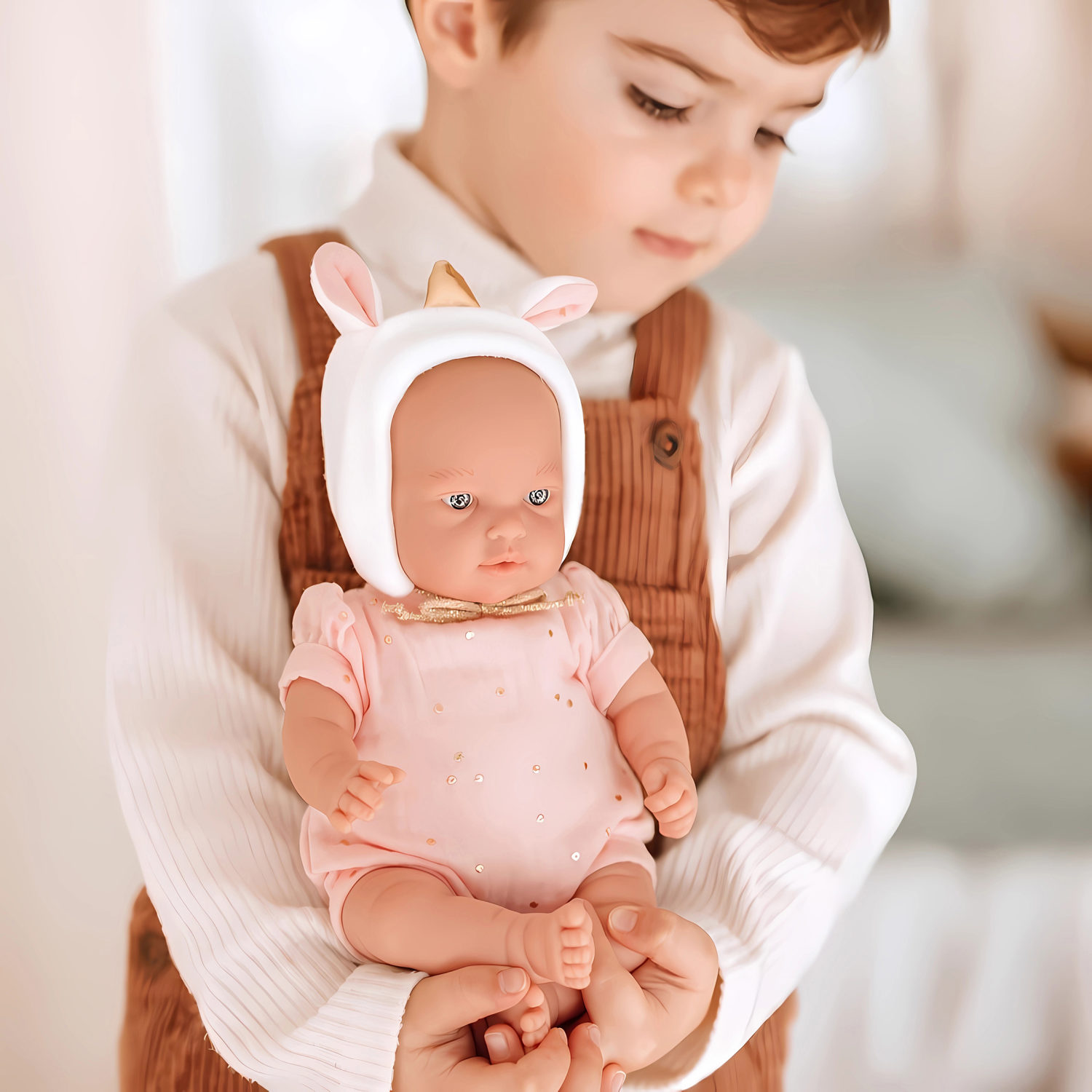 Кукла реборн 28 см ARIAS EXPOSITOR испанская, мягкая с виниловыми конечностями, реалистичная, младенец