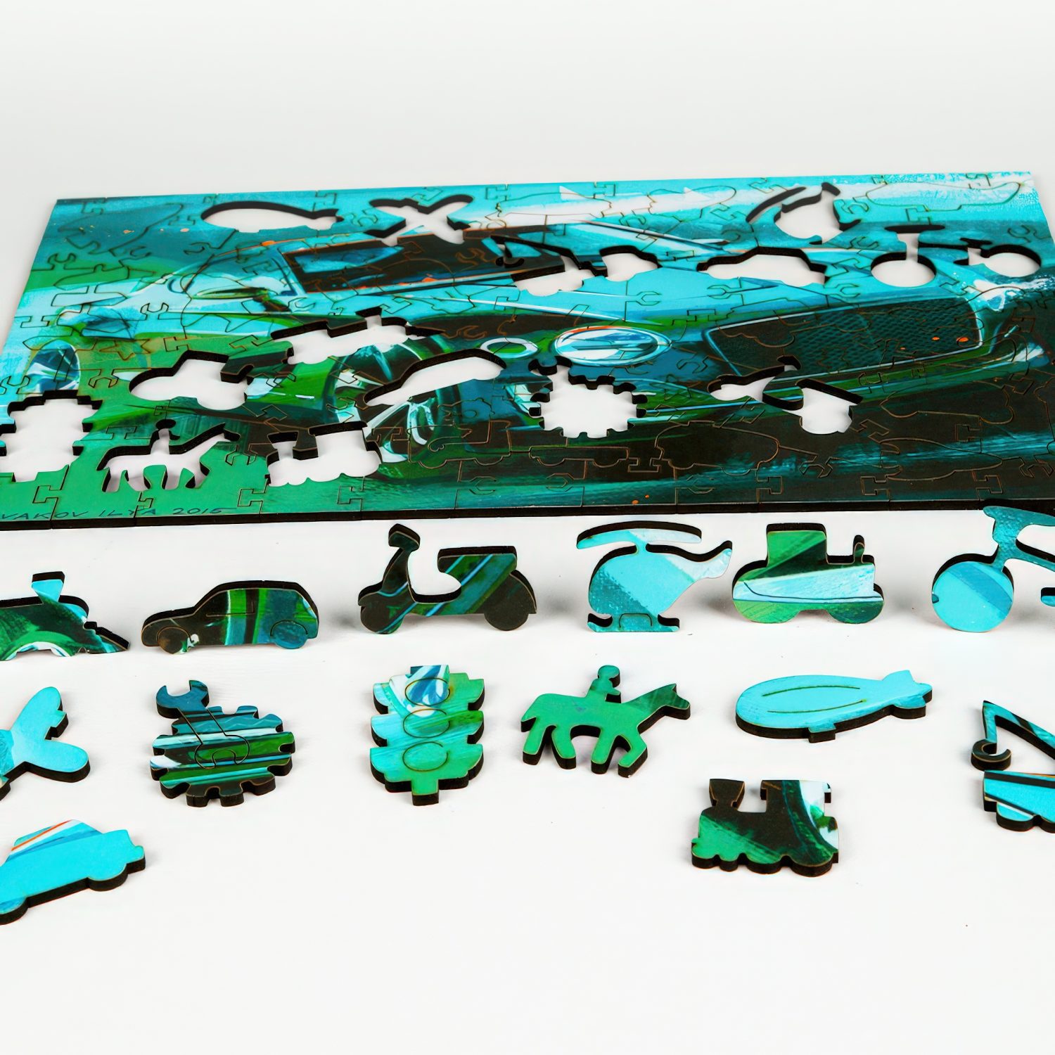 Деревянные пазлы Collection Transport Авто модное, 100 деталей, 34х20 см