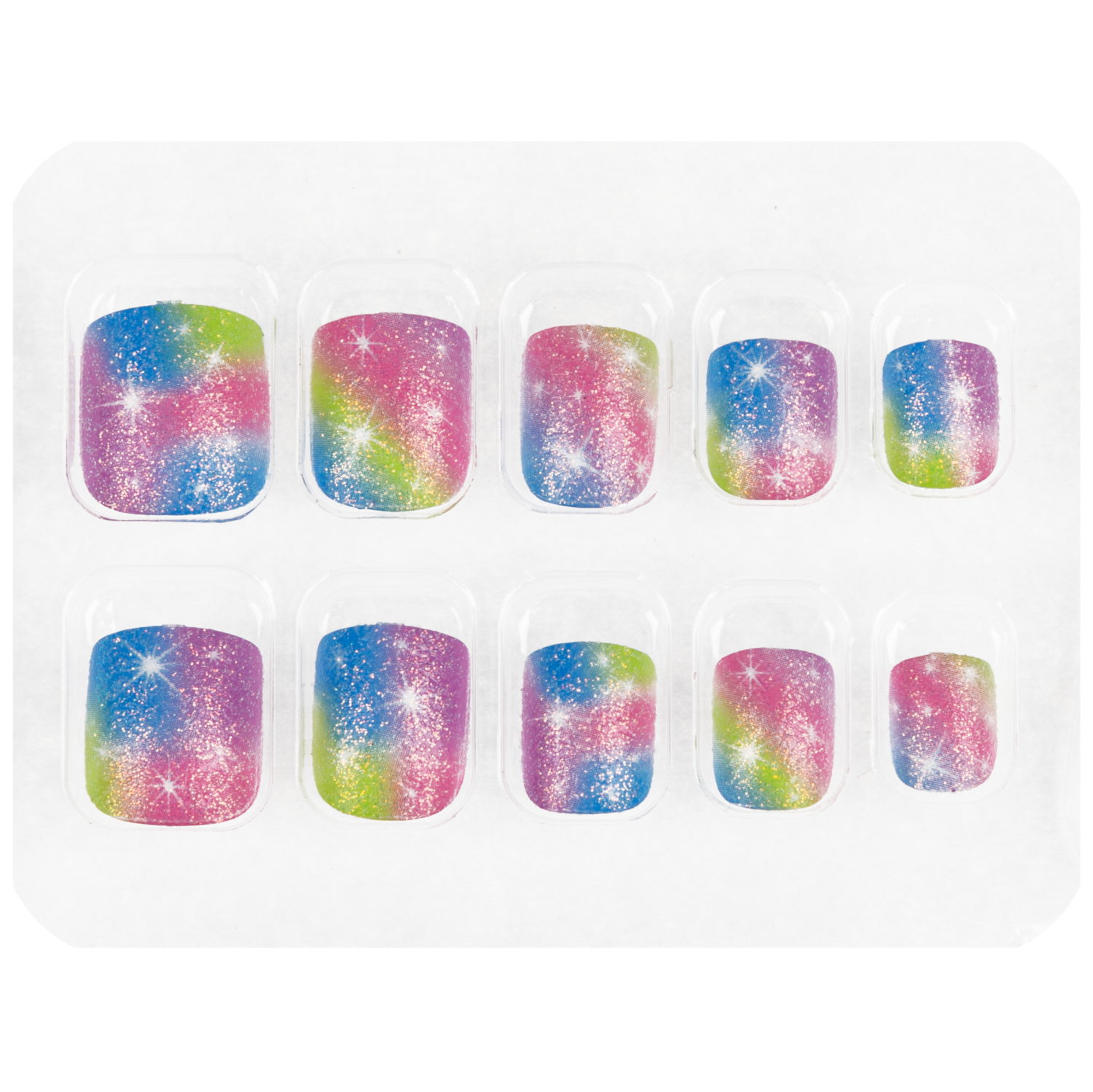 Детские накладные ногти Lukky Нэйл-Арт Milky Way на липкой основе, 3-10 лет