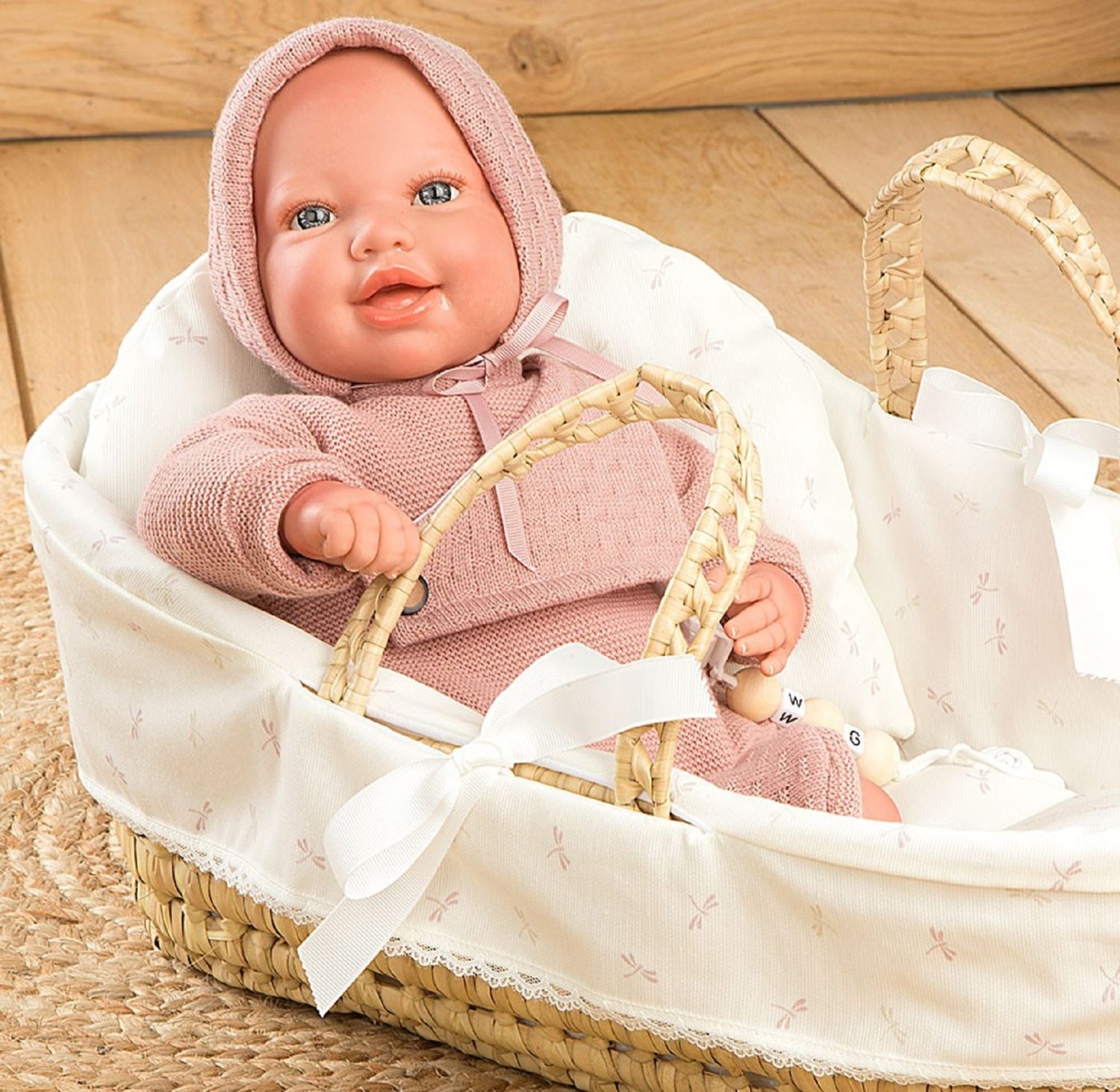 Кукла Arias ReBorns Avana мягкое тело, новорождённый пупс с аксессуарами, 45 см