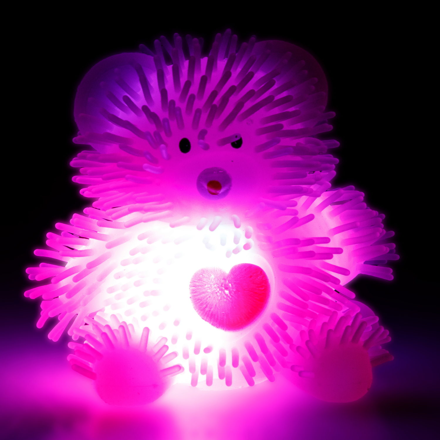 Игрушка-антистресс для рук 1toy Йо-Ёжики, "Медвежонок" 8 см, со светом, 6 видов в ассортименте