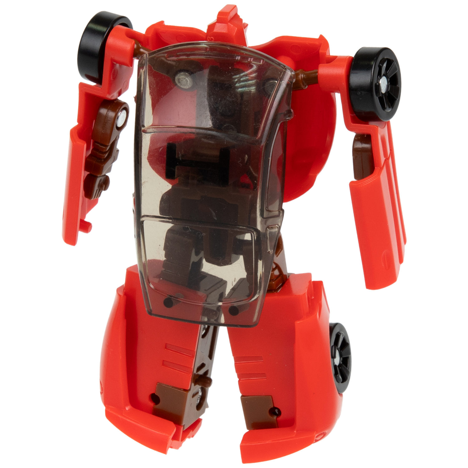 1toy Transcar mini робот-трансформер, 8 см, блистер (в асс. 2 вида, красный и синий)