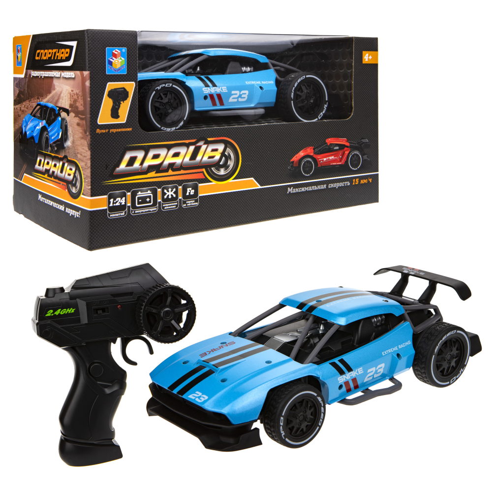 Машинка на пульте управления 1TOY Драйв спортивная, гоночная, спорткар на радиоуправлении