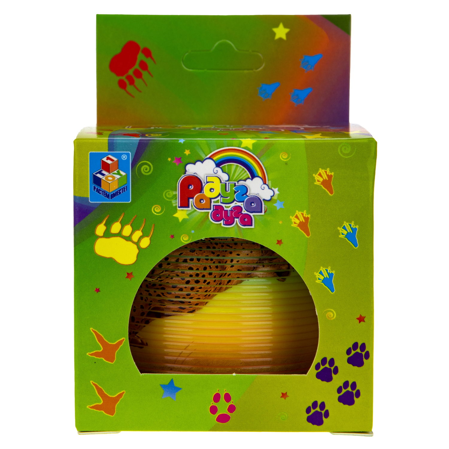 Пружинка радуга 1TOY «Радуга-дуга» Сафари, 6,5*6,5 см, 4 вида в ассортименте