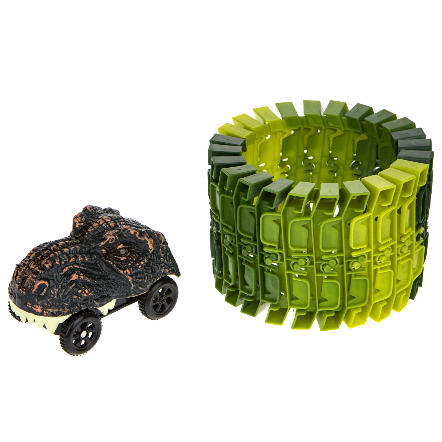 Автотрек 1TOY «Динопарк», гибкий трек с машинкой