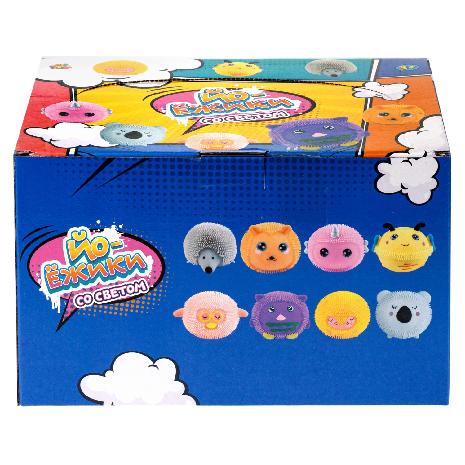 Игрушка-антистресс для рук 1toy Йо-Ёжики, "Животные" 13 см, со светом, 8 видов  в ассортименте