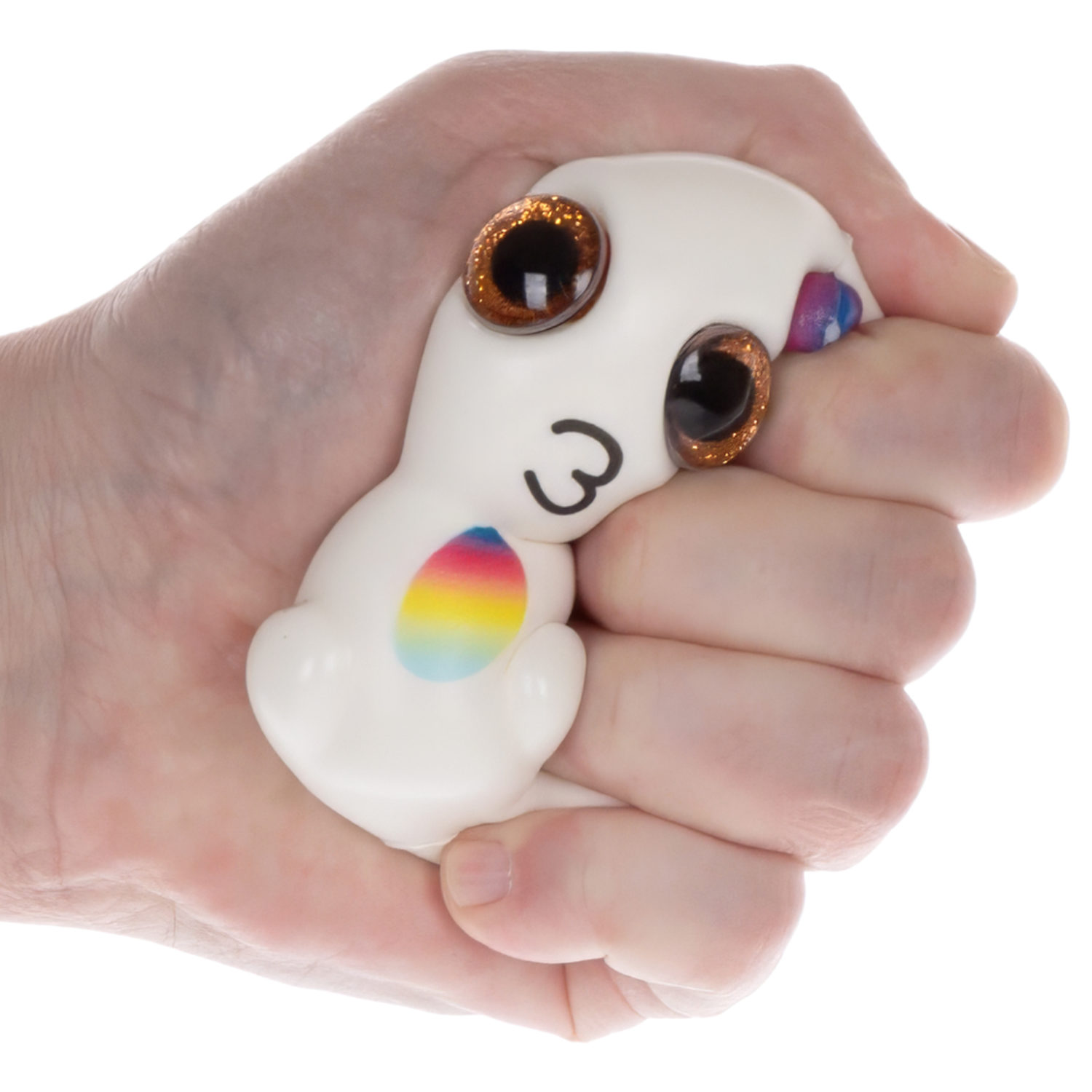 Глазастый сквиш 1TOY Аксолотль, игрушка-антистресс для рук, жмякалка, 9х7,8 см