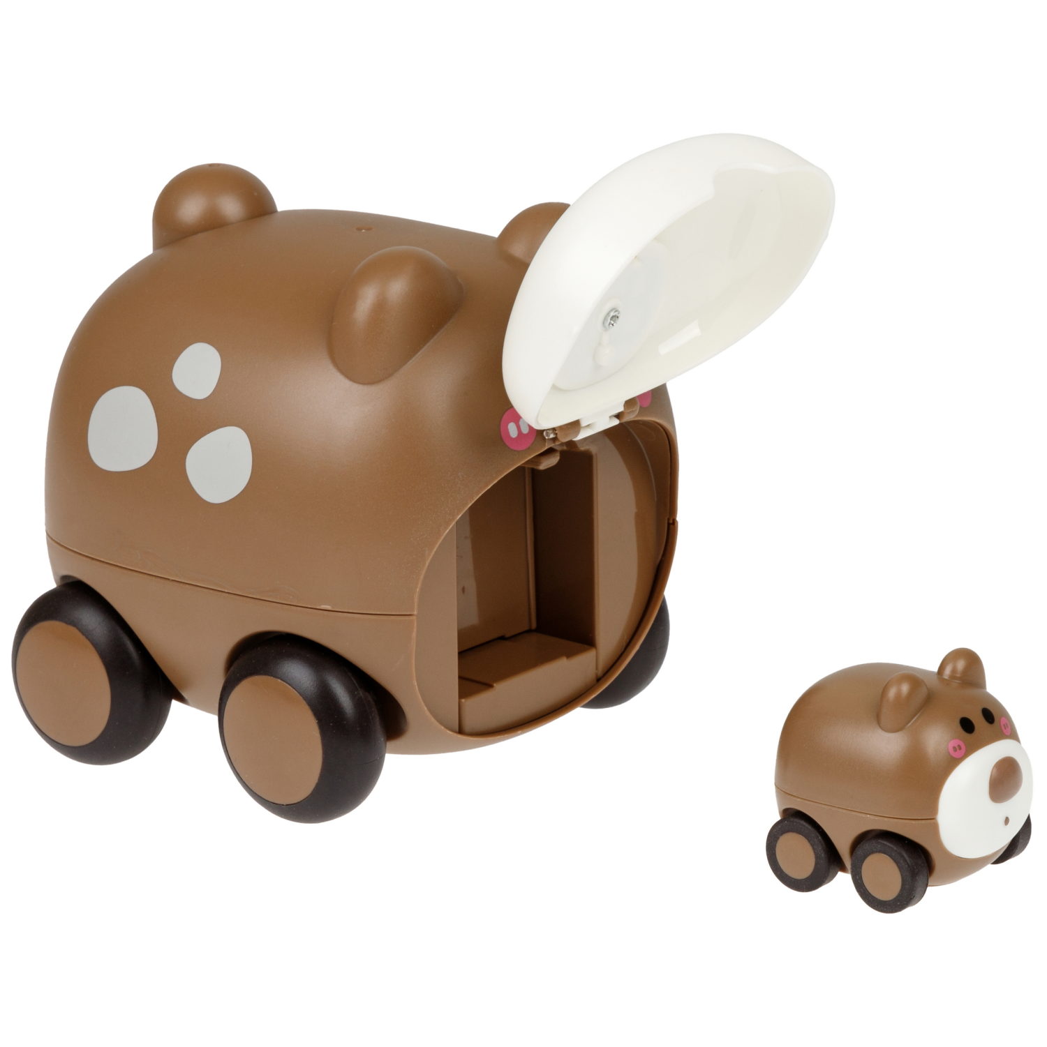 Медведь игрушка-катапульта с детёнышем 1TOY УБЕГАЙ-КА