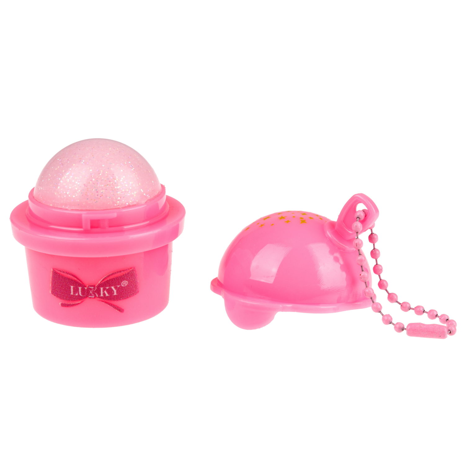 Бальзам для губ детский Lukky Dessert Smoothie, розовый,с ароматом фруктового десерта, 8 г, с цепочкой