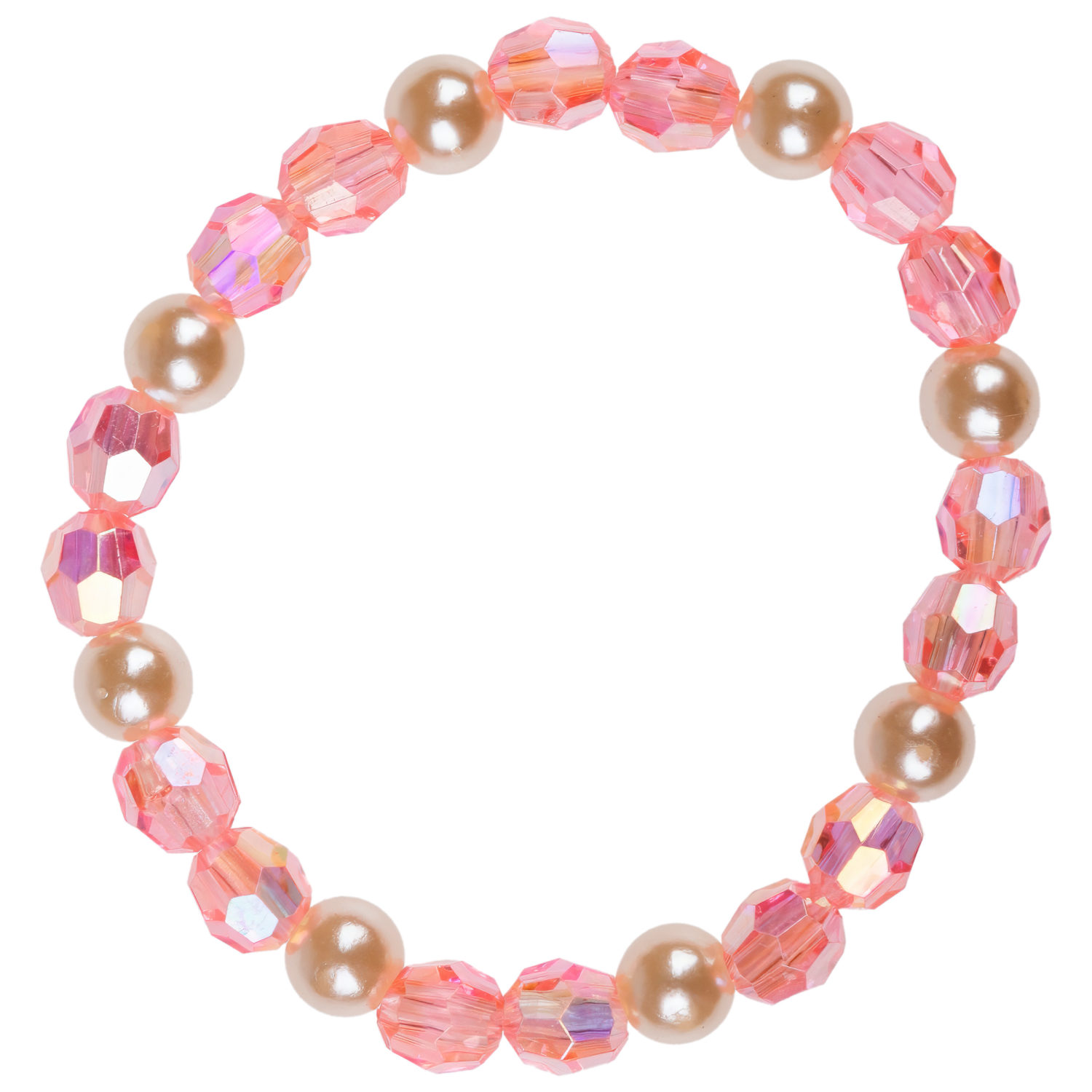 Набор украшений Lukky Fashion "Хрустальное сердце" из бусин: 3 браслета, колечко,бусы с подвеской