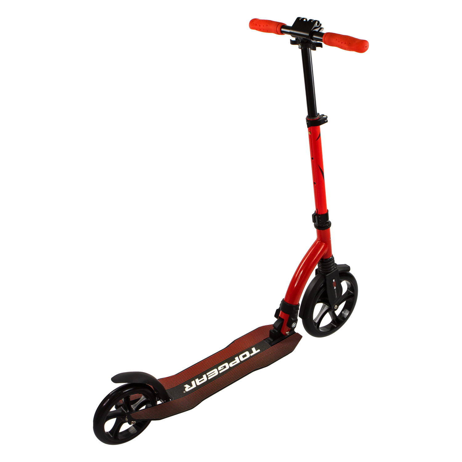Самокат двухколесный детский, подростковый TOPGEAR с передним амортизатором, складными ручками и защитой руля