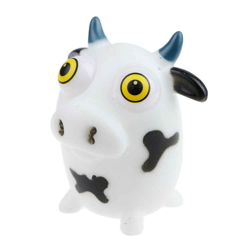 1toy Пучеглаз-антистресс "Корова" 8,2х7x6,8 см