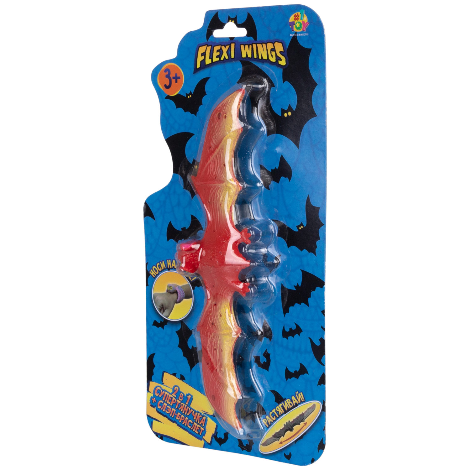 1TOY Супертянучка тягун в виде летучей мыши, цвет в асс.
