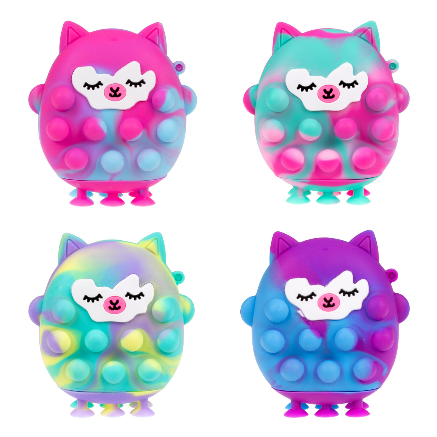 1toy Жмяка Hit Pop It "Лама" 8х7х2 см на присосках, 4 вида в ассортименте