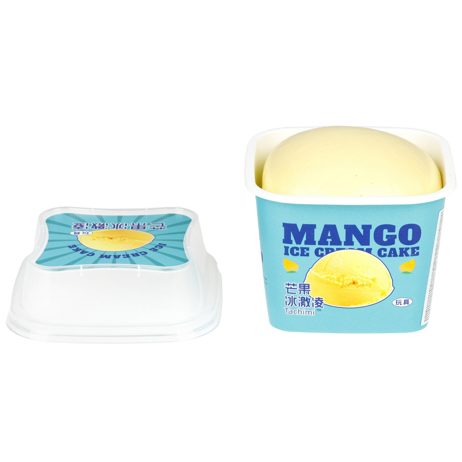 Игрушка-антистресс 1TOY Сквиш, мороженое в стаканчике, с ароматом манго, 8,5х8,5х9 см