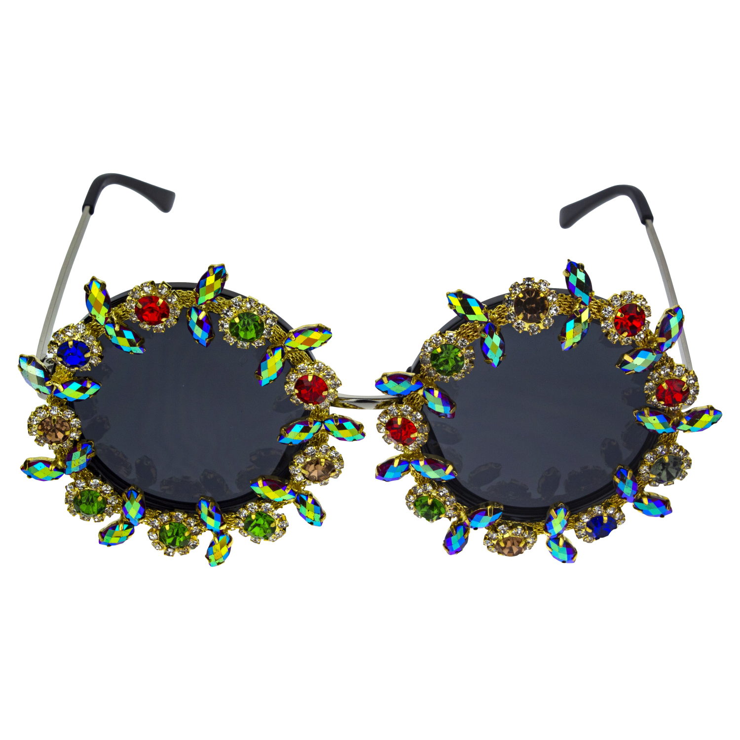 Солнцезащитные очки Lukky Fashion "Драгоценные камни", разноцветный