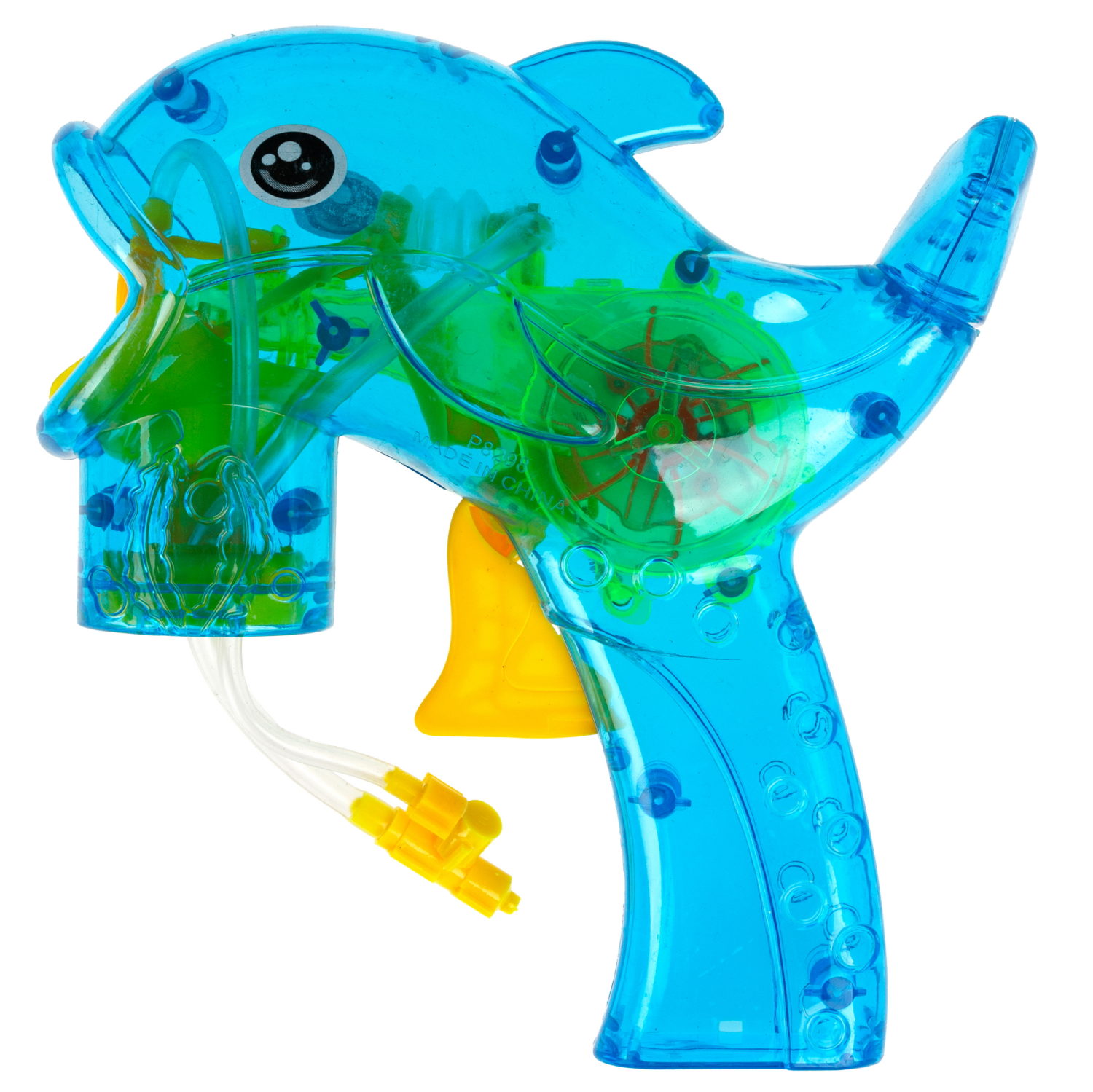 Пистолет для пускания мыльных пузырей 1TOY Мы-шарики! в виде дельфина, со световыми эффектами, 2*50 мл