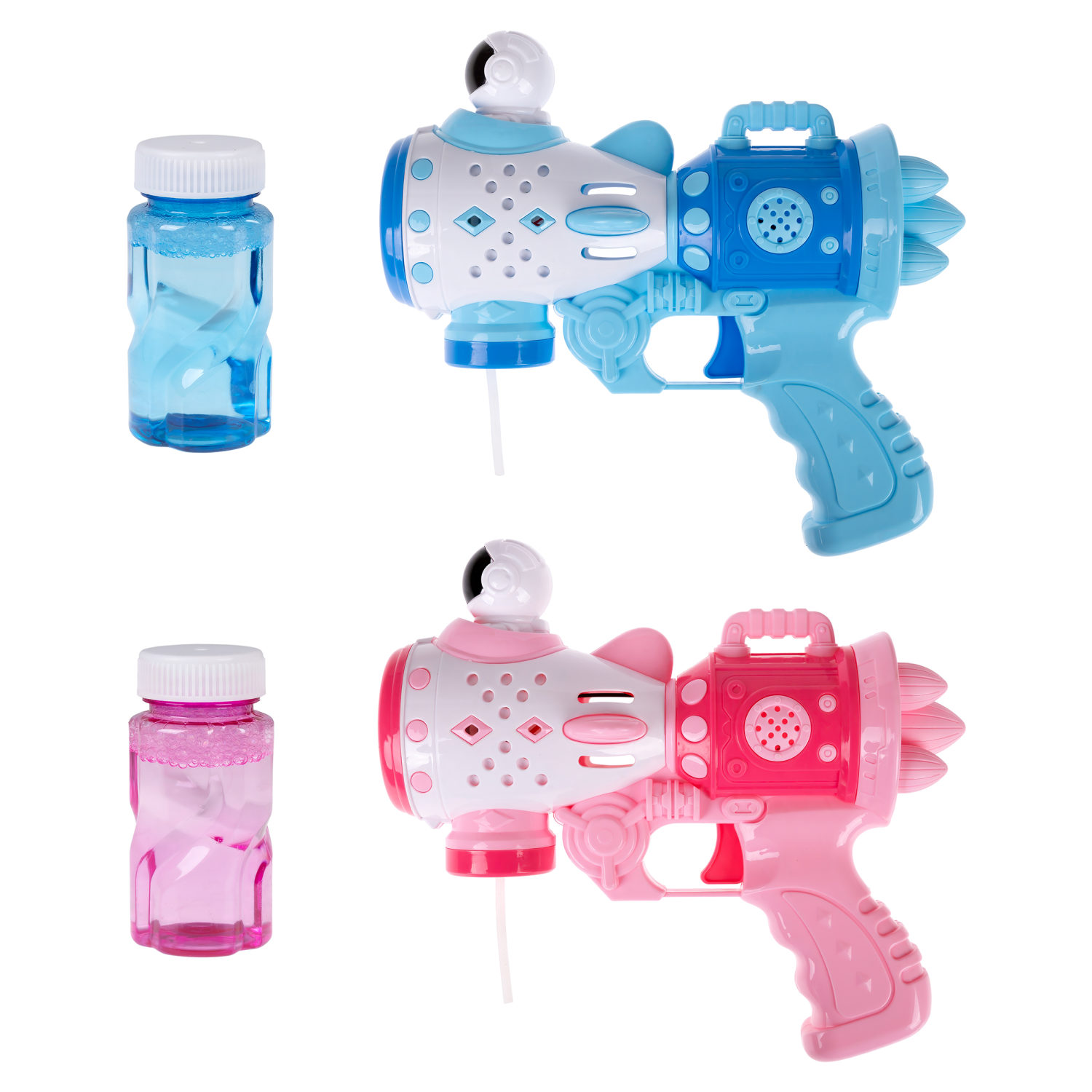 Пистолет для мыльных пузырей 1TOY Мы-шарики! Бластер космический со светом, 50 мл