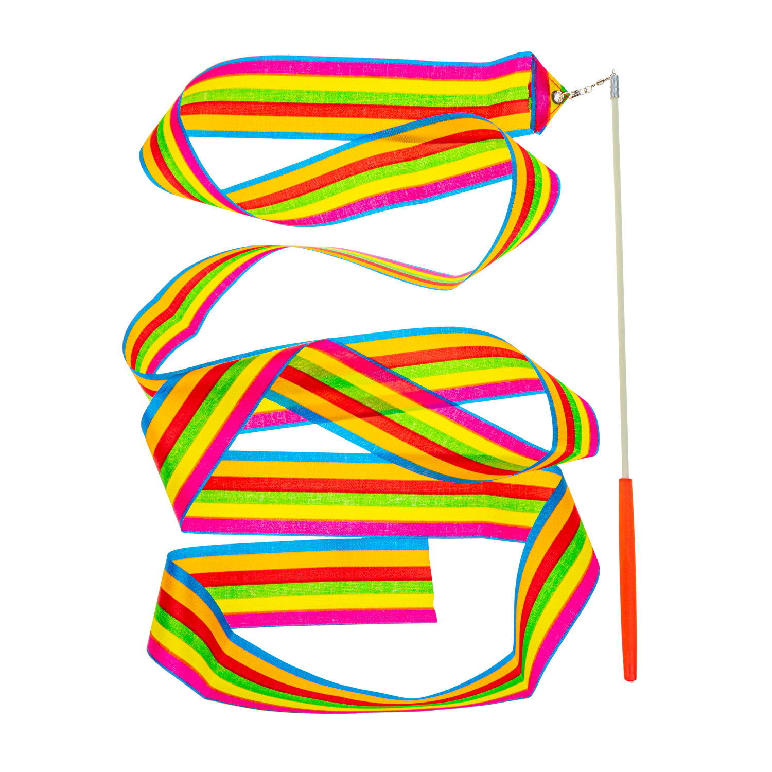 Гимнастическая лента 1TOY с палочкой, для художественной гимнастики, 2 м