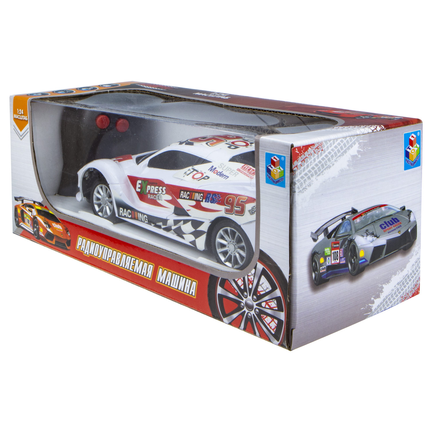 Машинка 1TOY "Спортавто" машина на р/у, белая