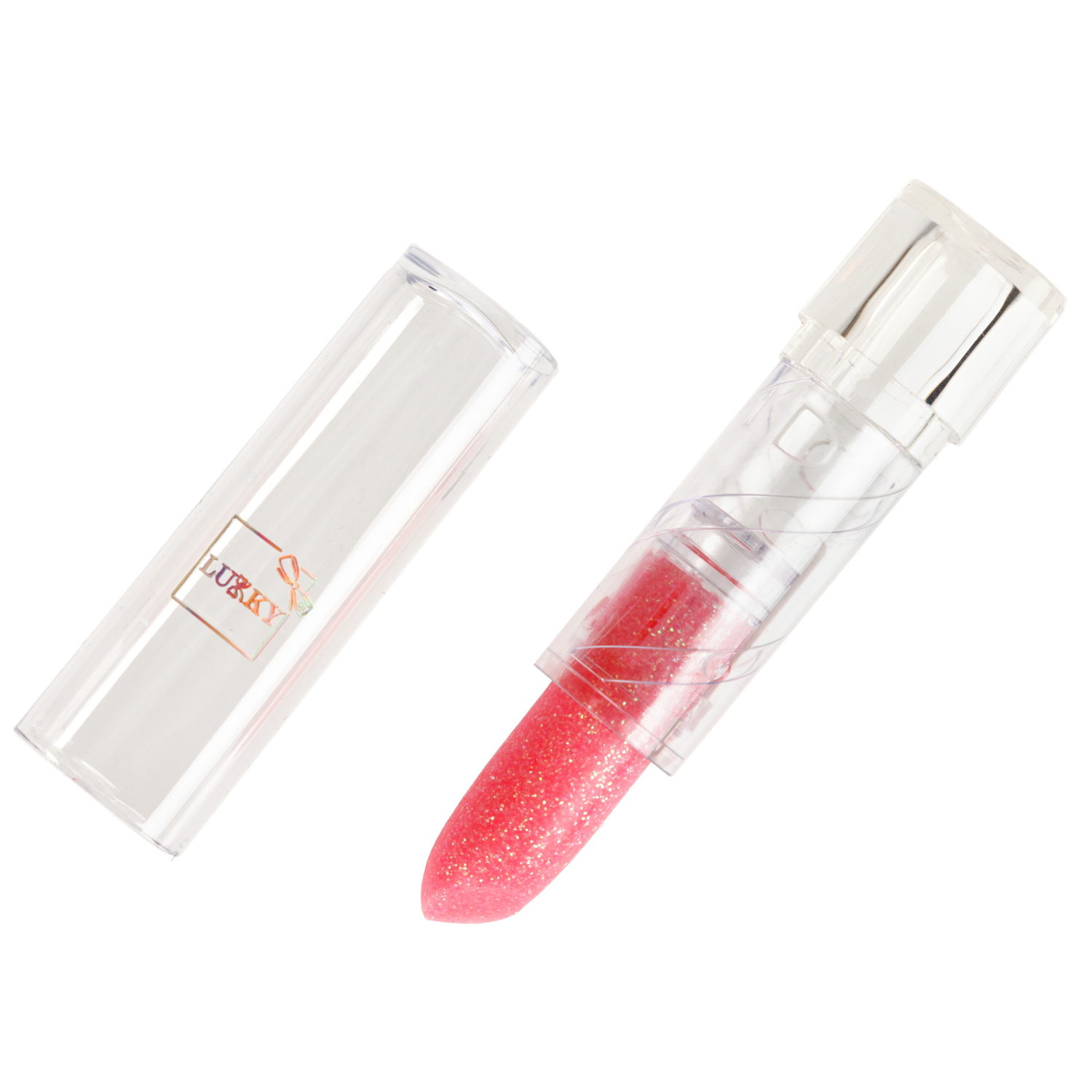 Набор Lukky Beauty Duet, голографический блеск для губ и помада с блёстками